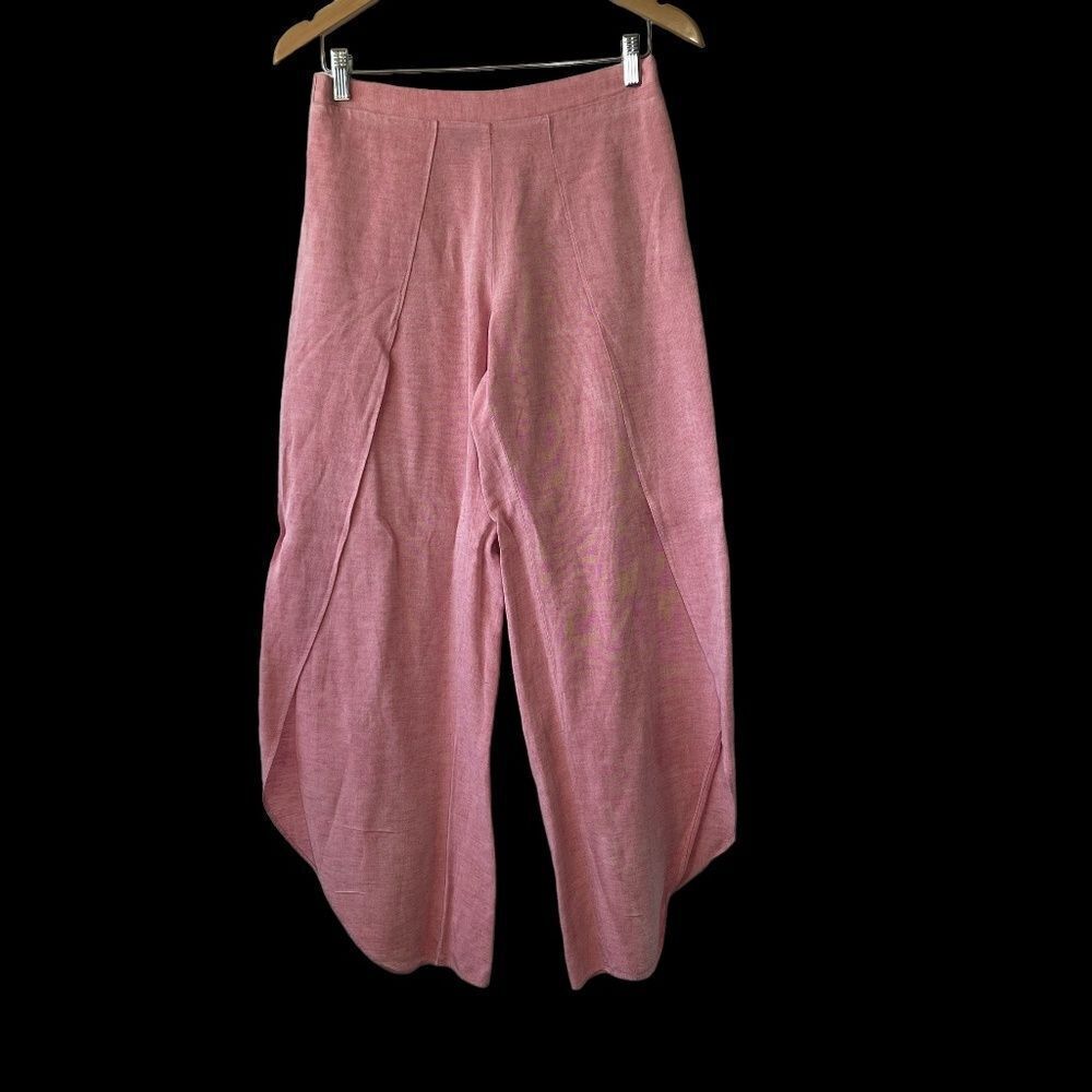 Anthropologie Drew Heathered Pink Linen Blend Harem Pants Sz M‎